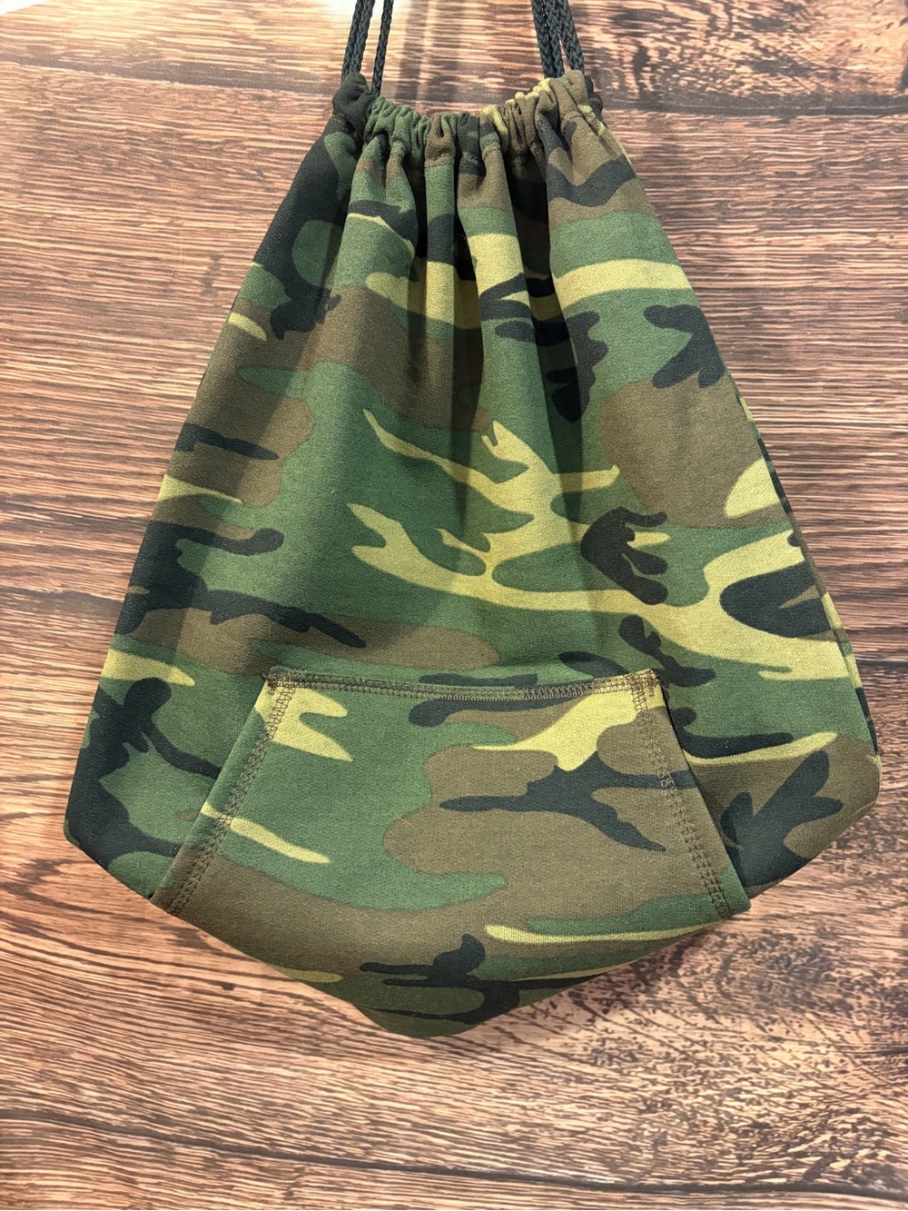 Camouflage Drawstring Backpack - Green Camo
